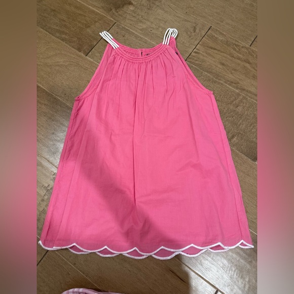 Madison Mathews Pink Scallop Hem Tank Top Size Small - Picture 3 of 4